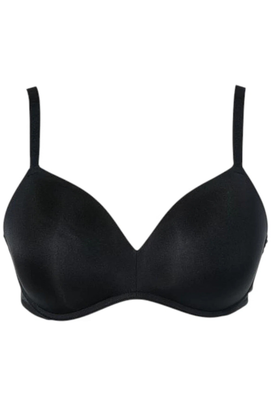Comfort Code Women's Signature Smooth Wireless T-Shirt Bra Black -